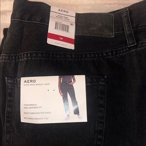 Black High Rise Baggy Jeans